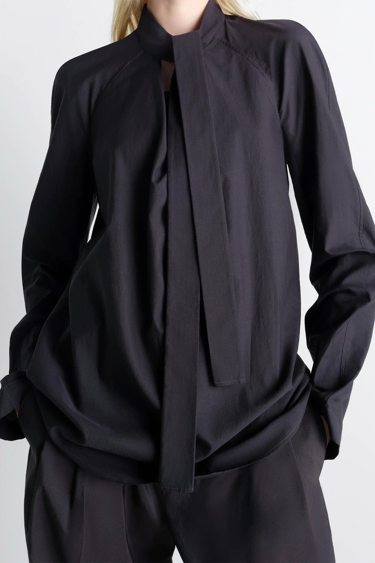 LEMAIRE | ASCOT BLOUSE IN WASHED COTTON SILK