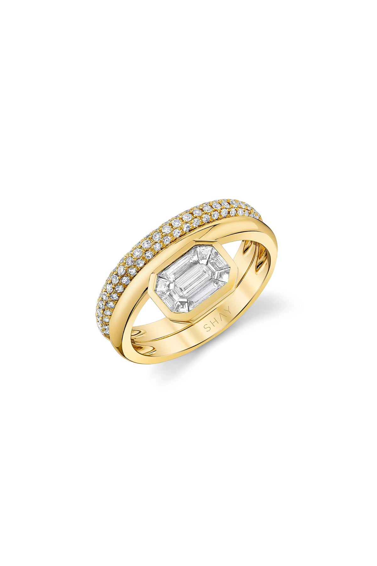 Shay | Diamond Floating Bezel Band Ring