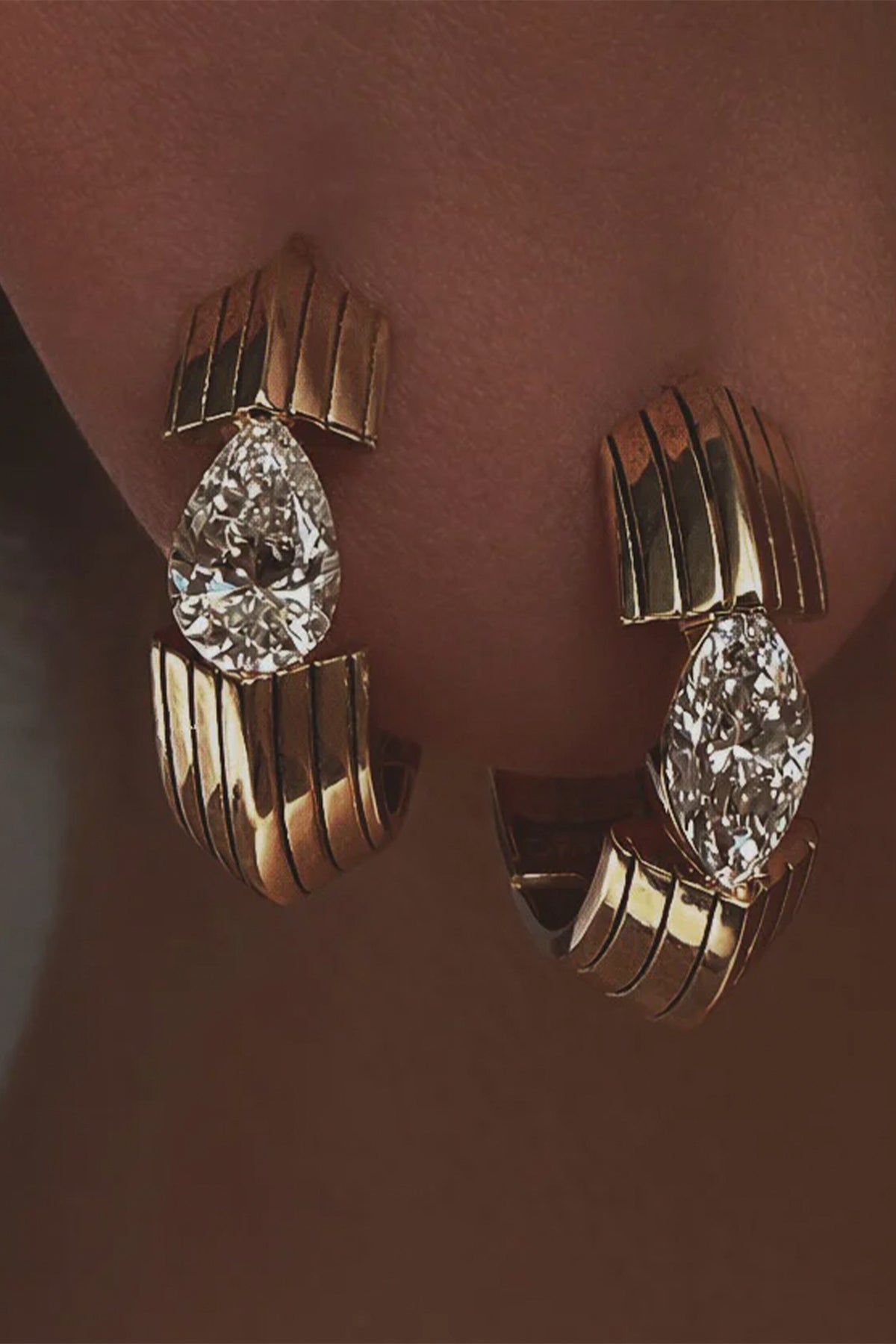 Loraida | Yellow Gold Orbit Pair Huggies