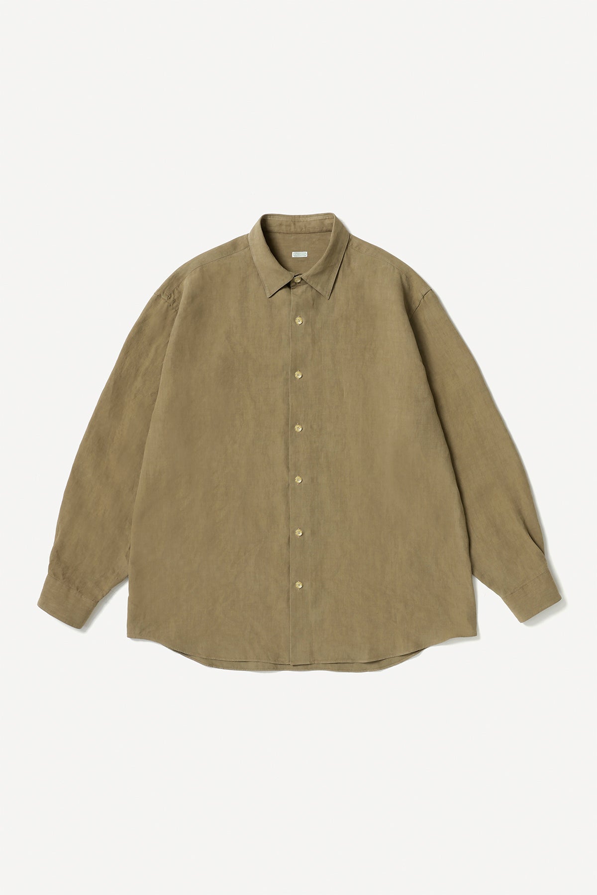 A.PRESSE | VINTAGE SILK LINEN OPEN COLLAR SHIRT A.PRESSE | VINTAGE SILK LINEN OPEN COLLAR SHIRT
