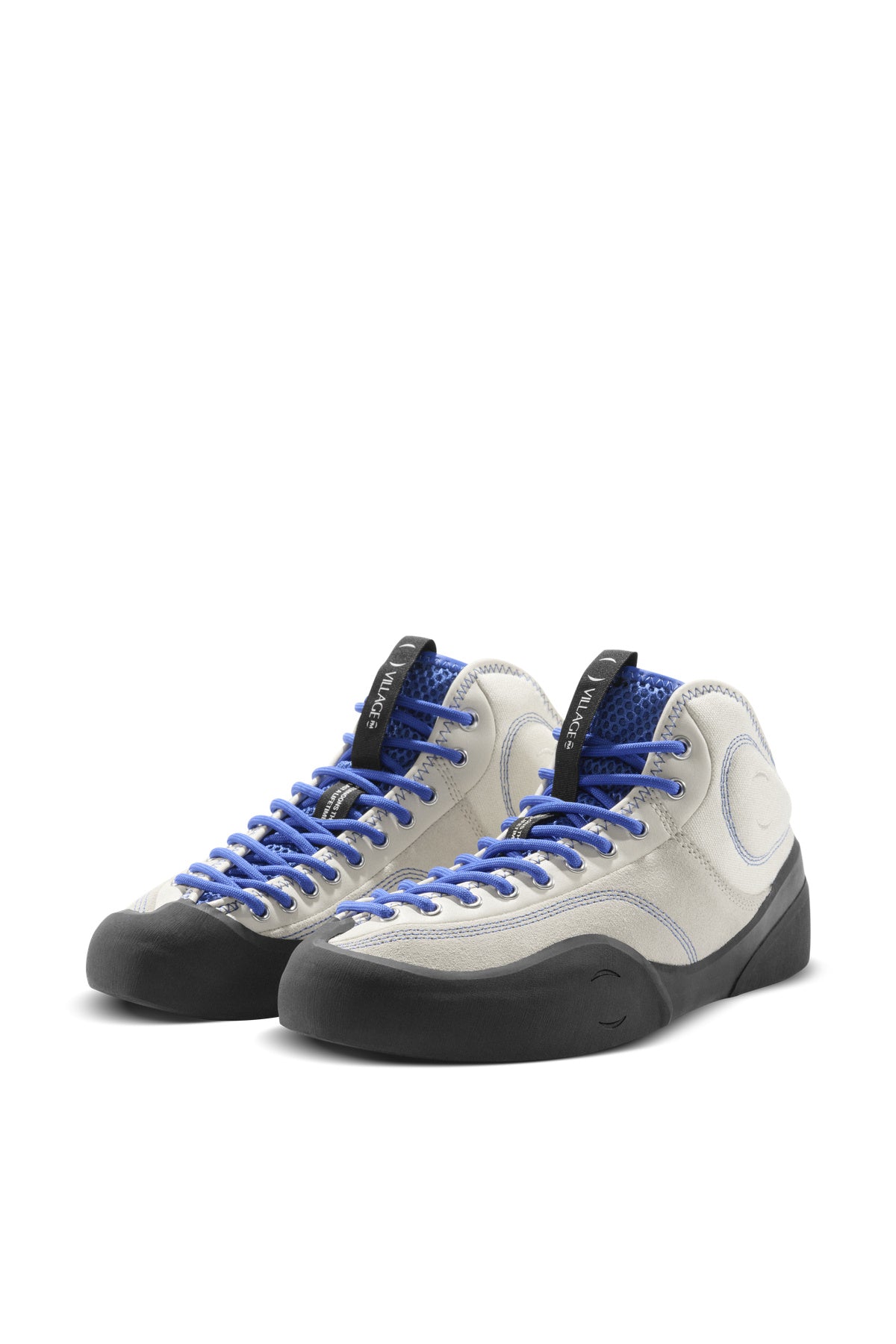 Village PM | 1PM Mid Sneakers in Cream Blue