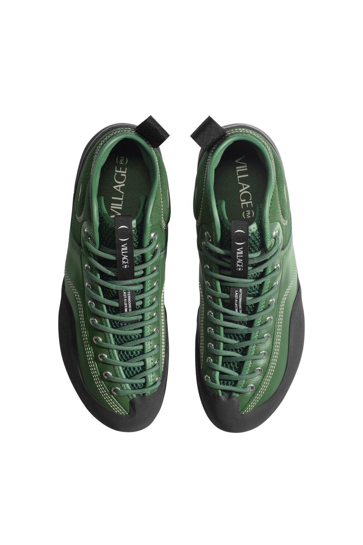 Village PM | 1PM Mid Sneakers in Green & Black