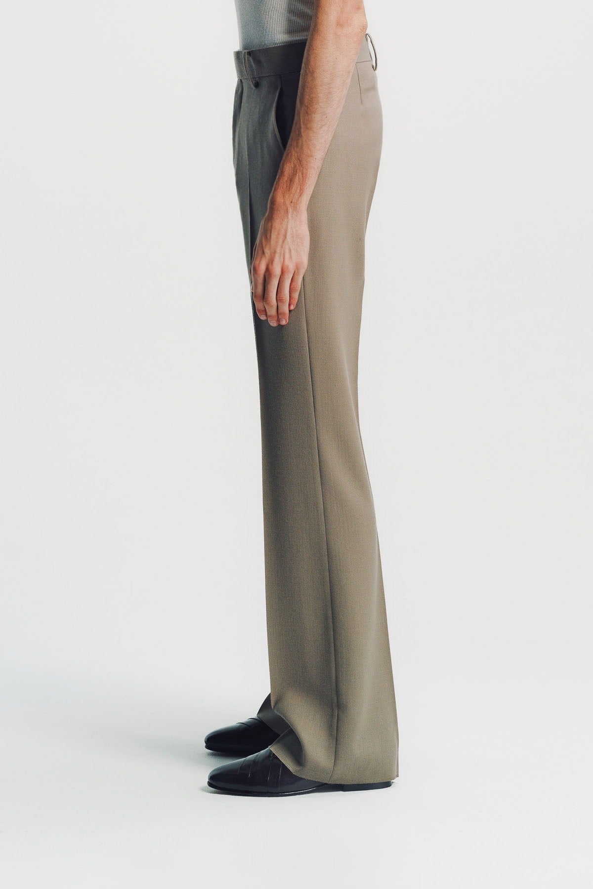 Kyosuke Kunimoto | Mocha Flat Front Flare Pants