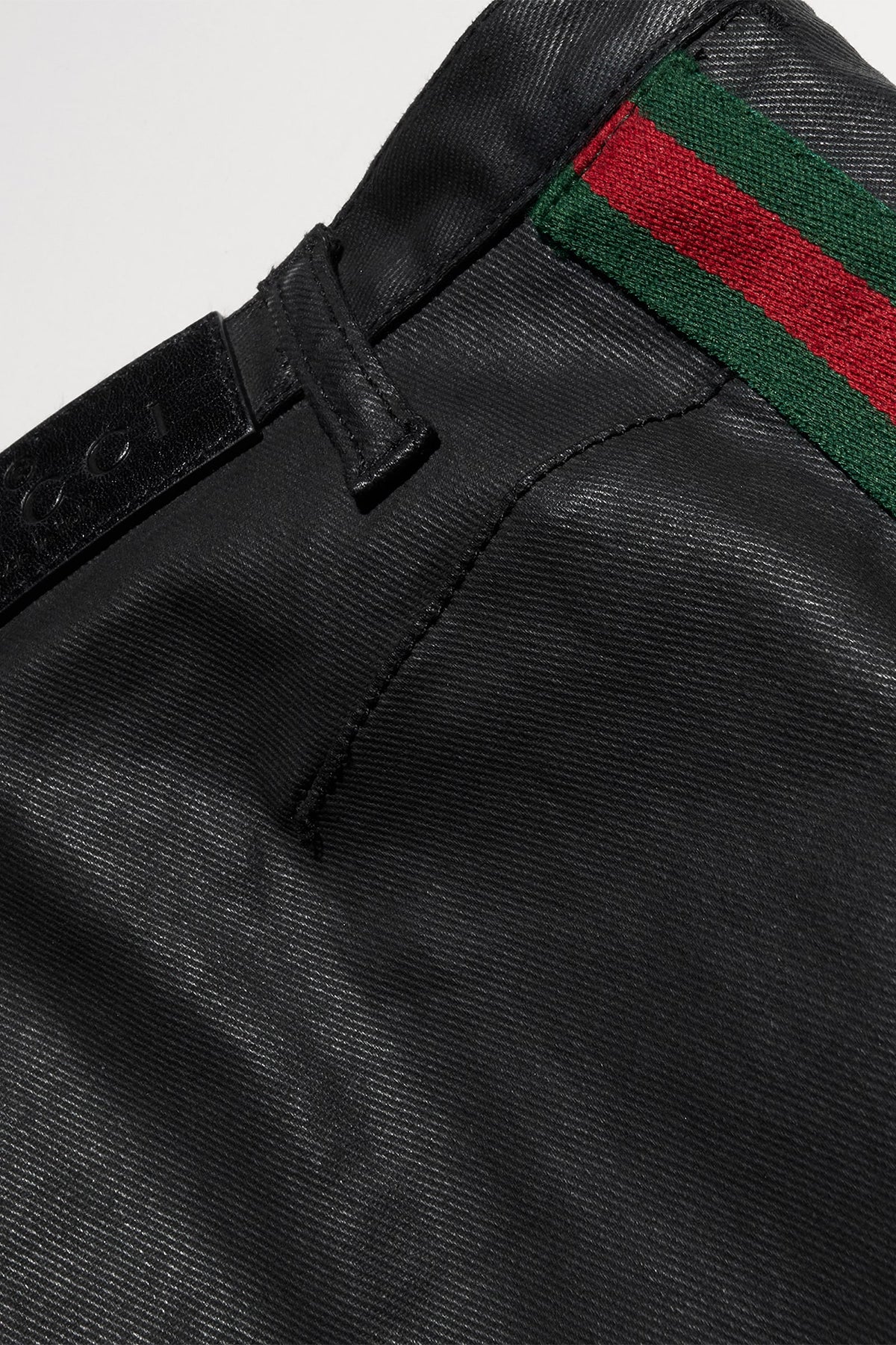 Gucci | Coated Cotton Twill Denim Pants with Web