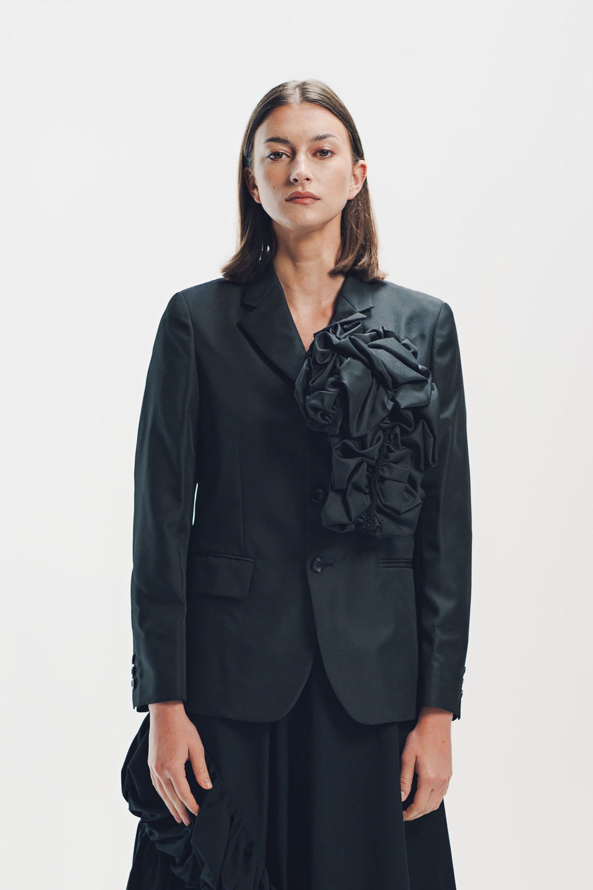 Comme Des Garcons | Ruffled Applique Blazer