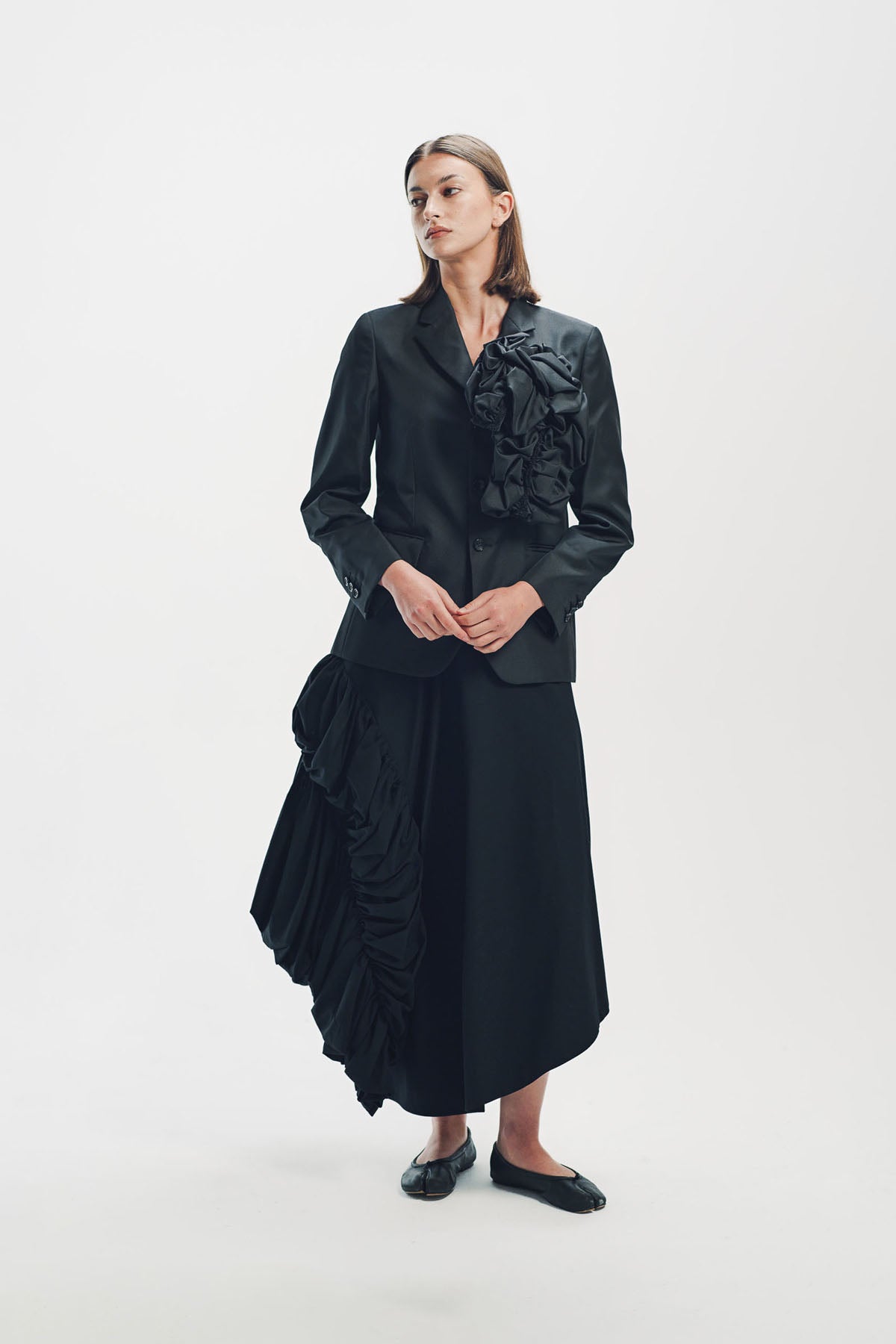 Comme Des Garcons | Ruffled Applique Blazer