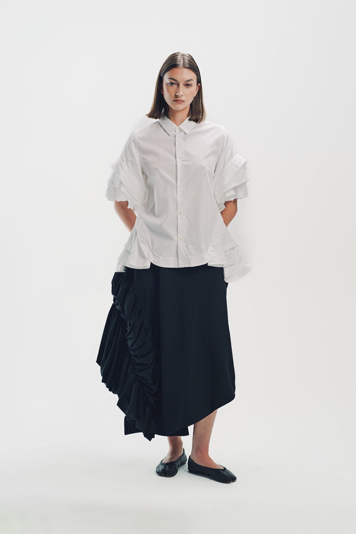 Noir Kei Ninomiya | Typewriter Short Sleeve Blouse