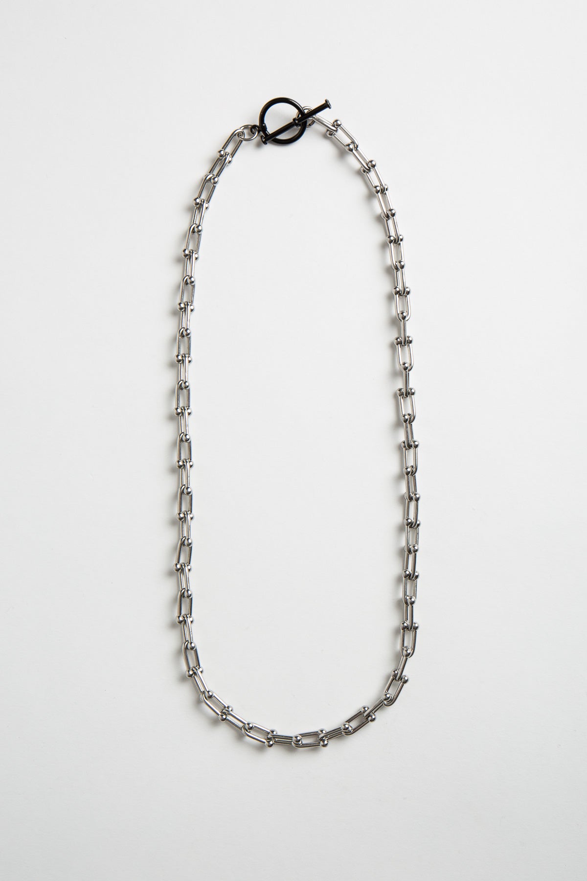 Joanne Fiske | Black Diamond Toggle & Silver Circle Necklace