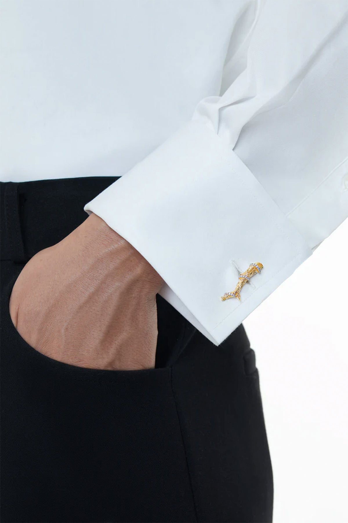 David Gotlib | 18kyg Knock on Wood Cufflinks