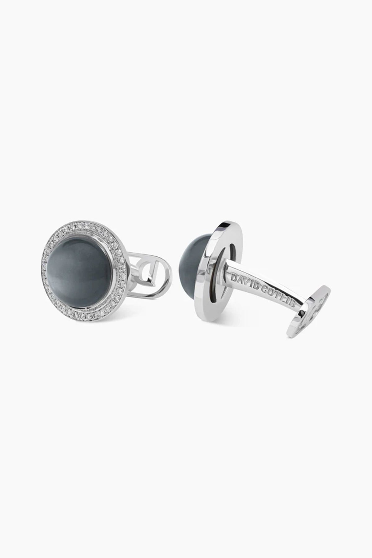 David Gotlib | 18kwg Grey Moon Cufflinks