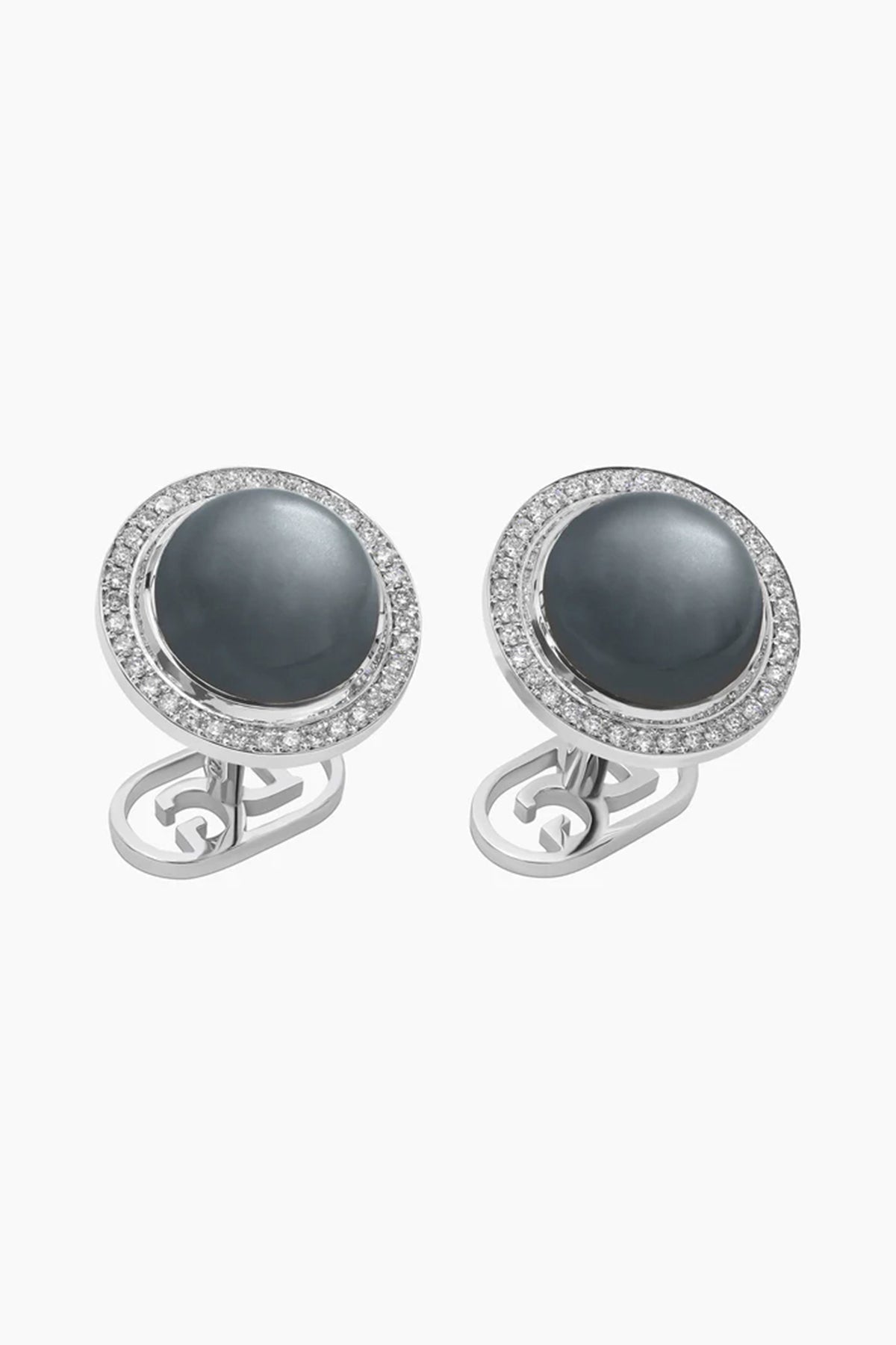 David Gotlib | 18kwg Grey Moon Cufflinks