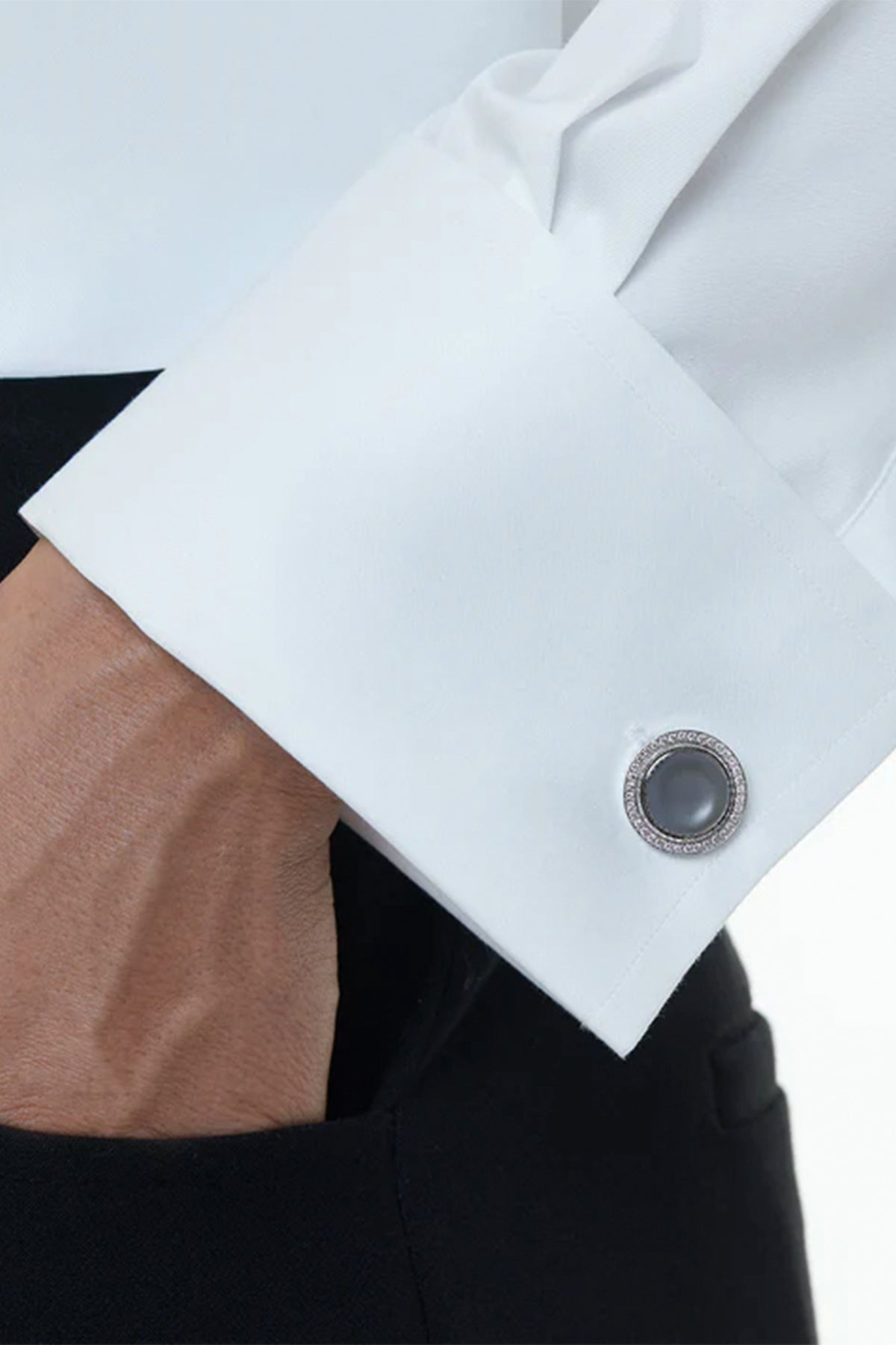David Gotlib | 18kwg Grey Moon Cufflinks