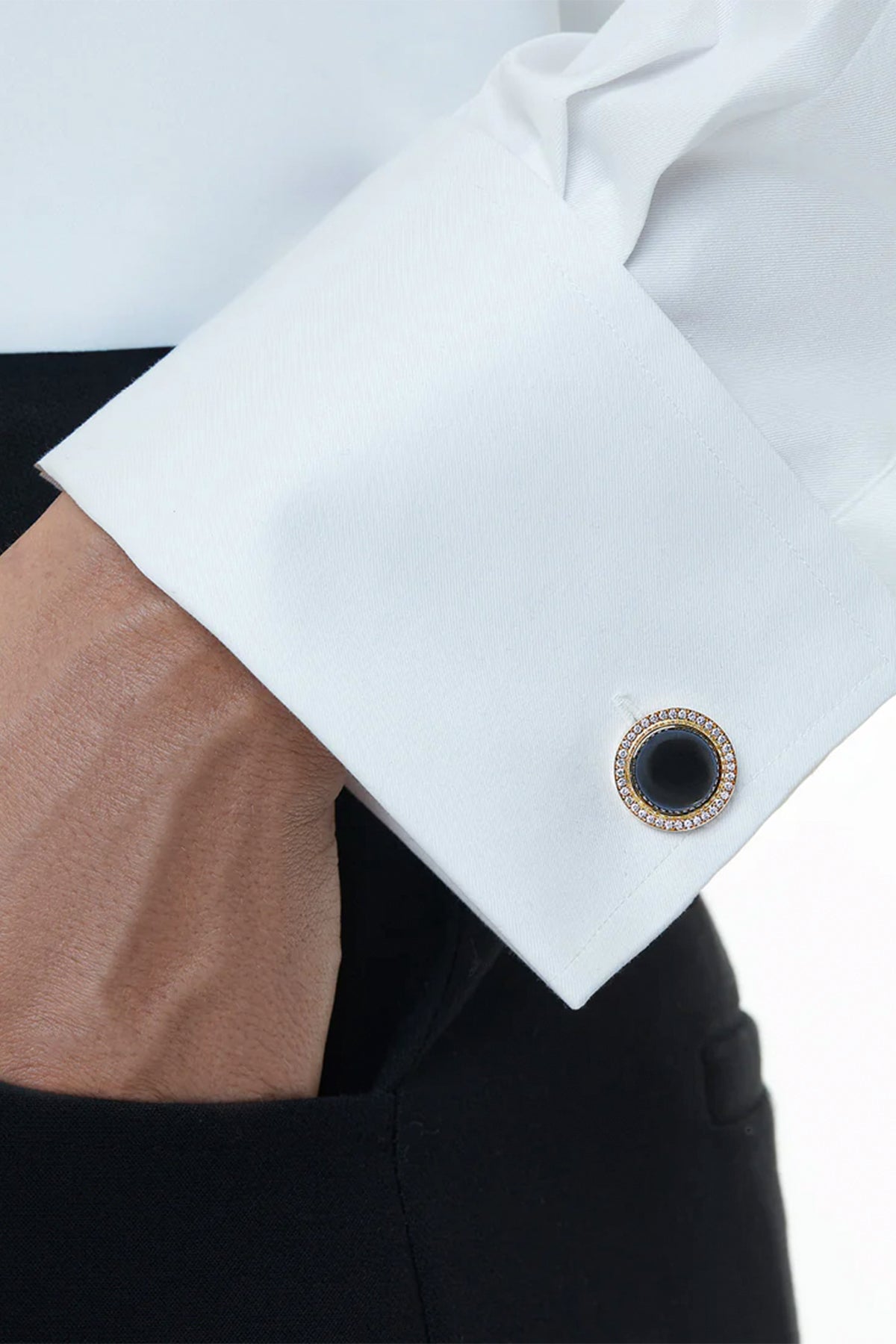 David Gotlib | 18kyg Black Moon Cufflinks