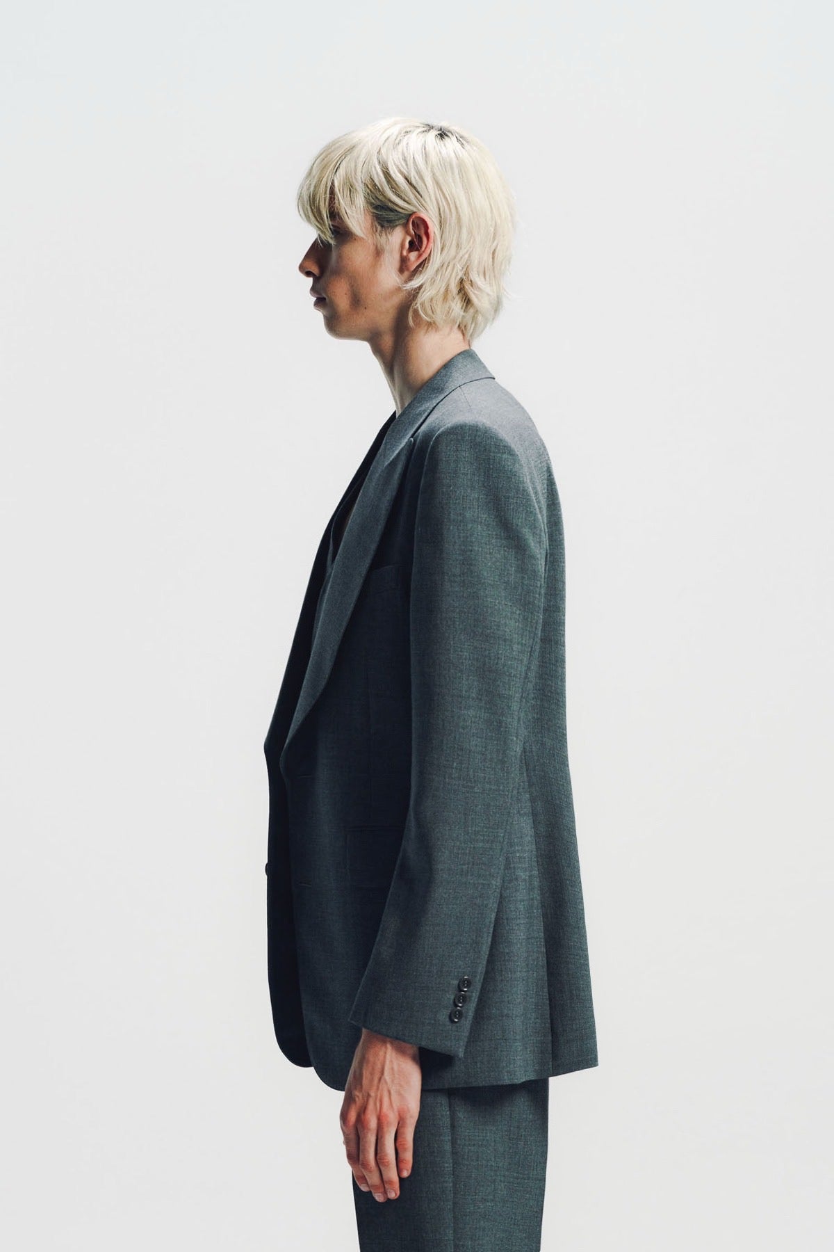 Kyosuke Kunimoto | Grey Peak Lapel Jacket