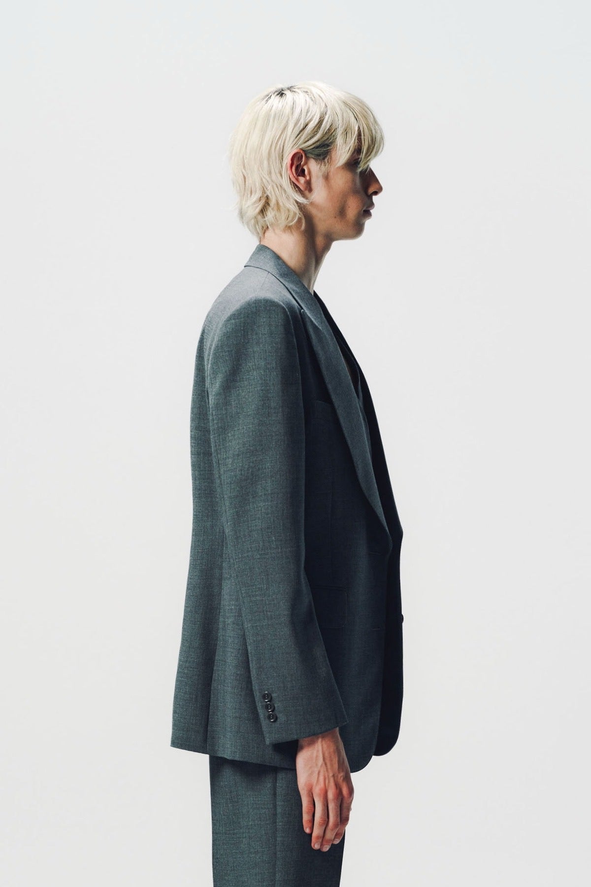 Kyosuke Kunimoto | Grey Peak Lapel Jacket