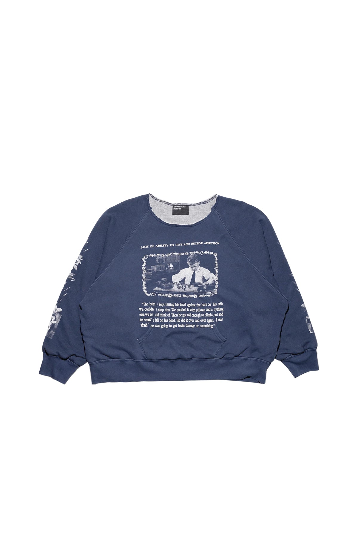 Enfants Riches Déprimés | Head Against the Bars Lined Raglan Crewneck Sweatshirt