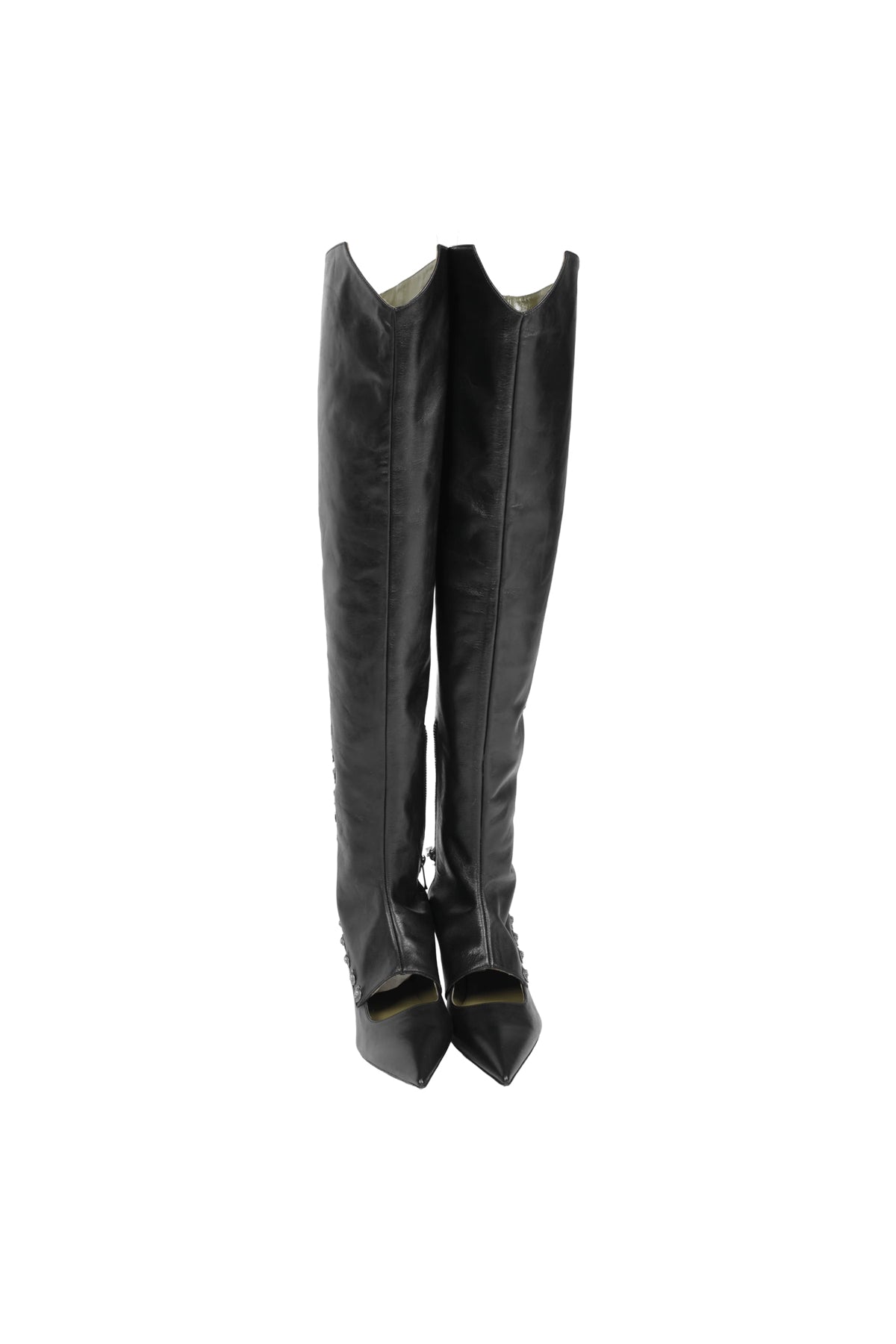Enfants Riches Déprimés | Over the Knee Kitten Heel With Spats and Cherubs