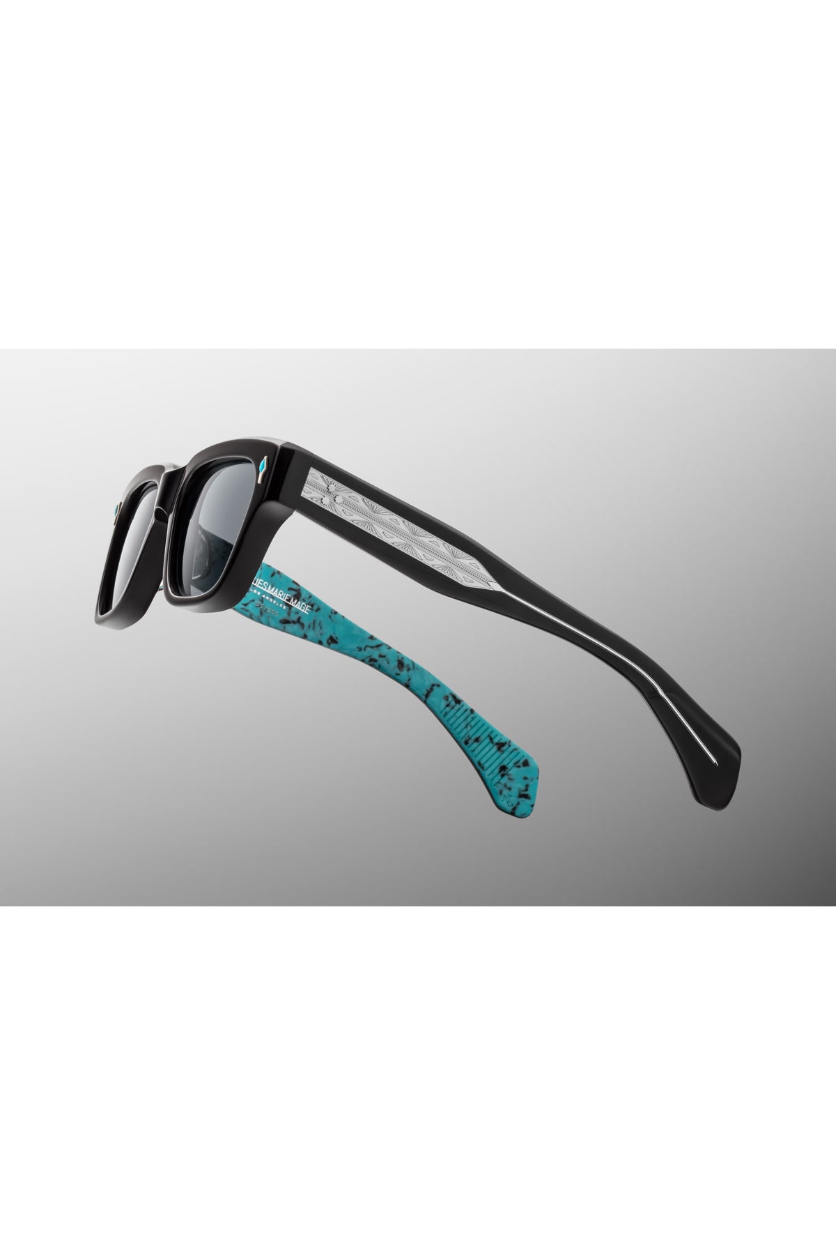 Jacques Marie Mage | Turquoise Collection: Fellini Sunglasses in Lone Mountain