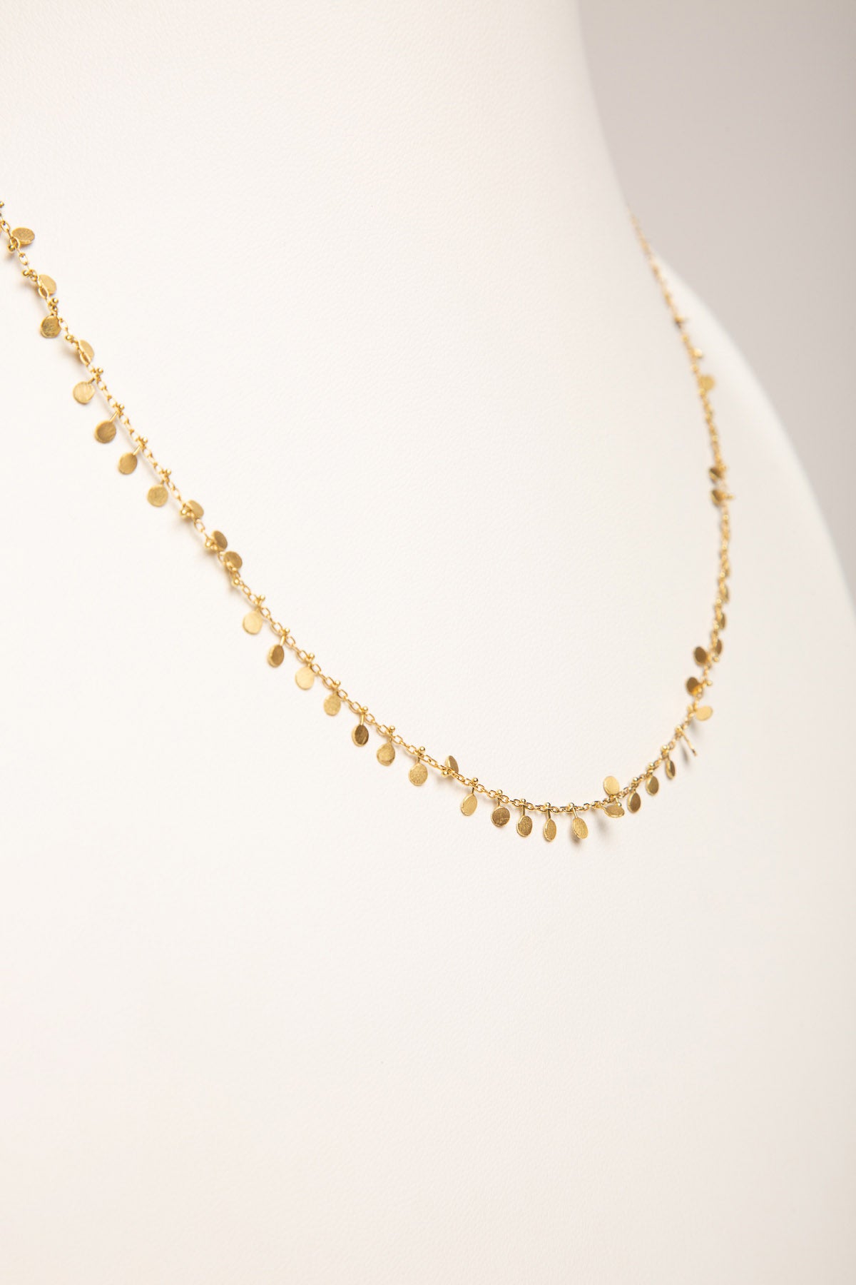 SIA TAYLOR | EVENLY DOTTED GOLD NECKLACE - MAXFIELD LA