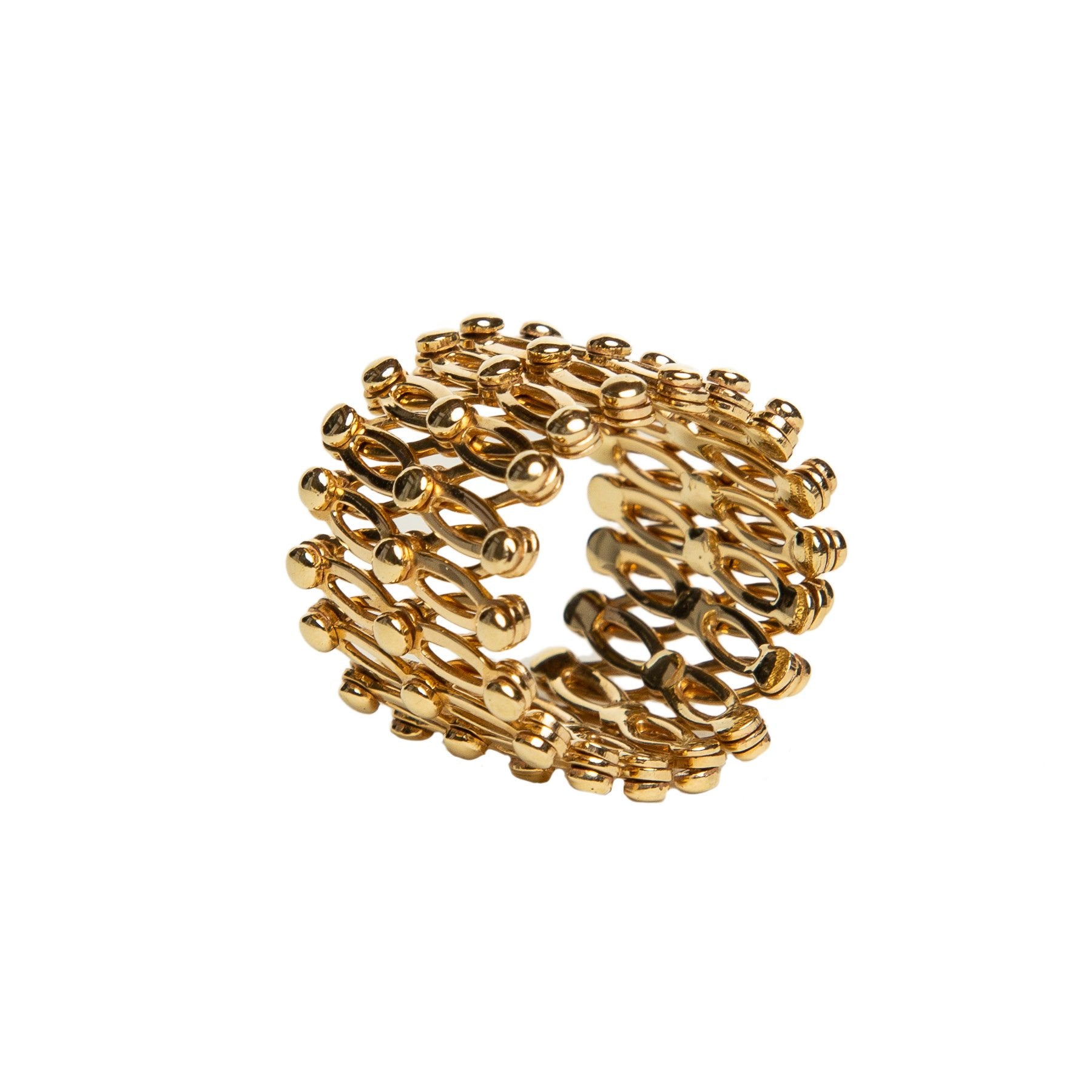 Buy High Trendz Designer Gold Tone Link Chain Adjustable Ring Bracelet  Studded With A Stud For Women And Girls Online at Low Prices in India -  Paytmmall.com