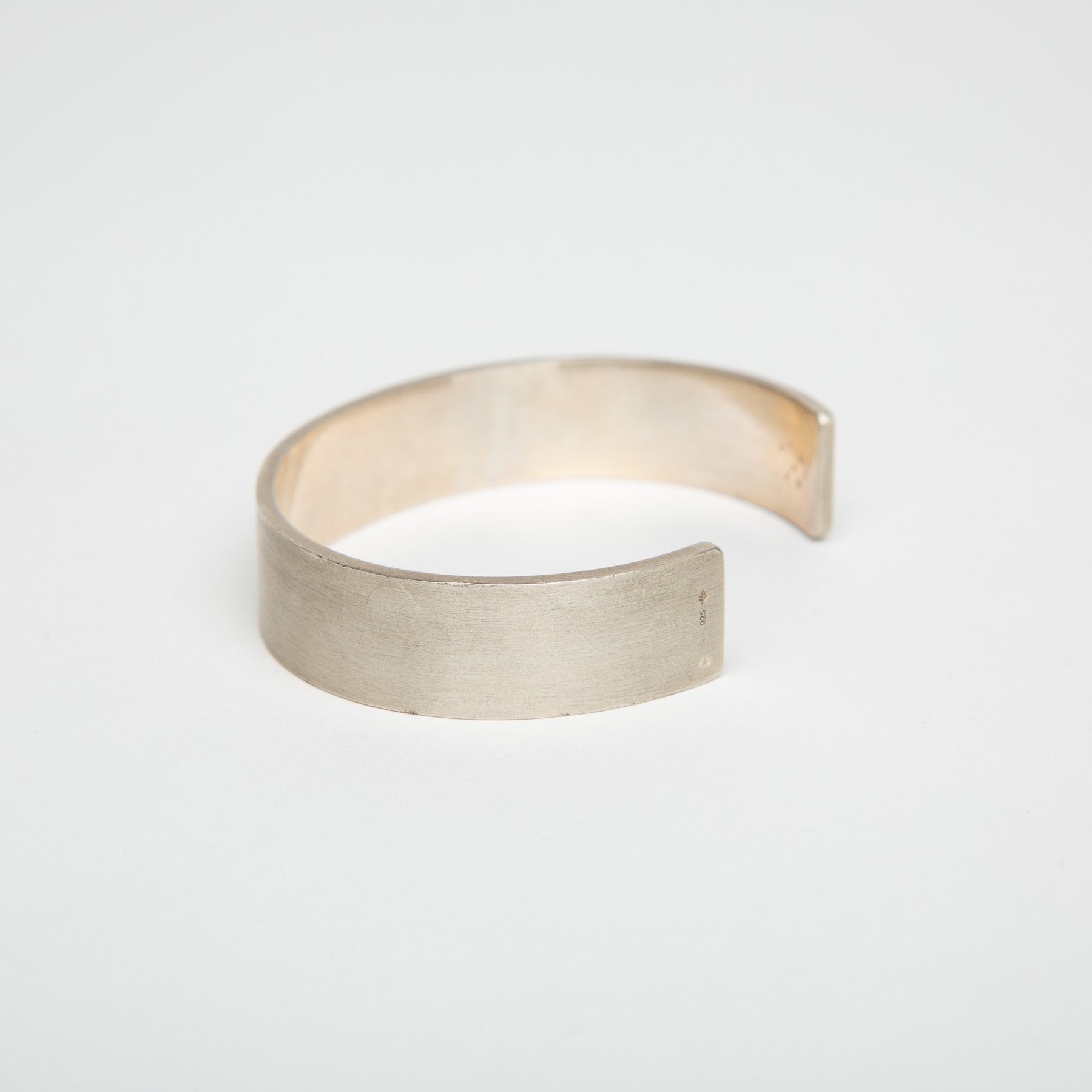 LE GRAMME | 41G BRUSHED SILVER RIBBON CUFF BRACELET - MAXFIELD LA