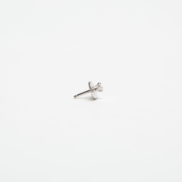 YVONNE LEON | ROUND DIAMOND STUD EARRING