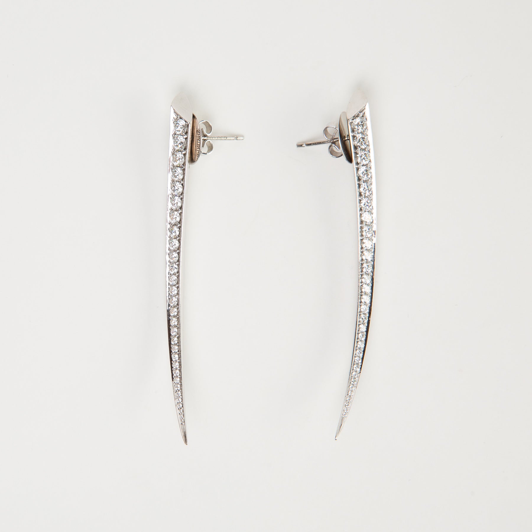 SHAUN LEANE | SMALL DIAMOND SABRE EARRINGS - MAXFIELD LA