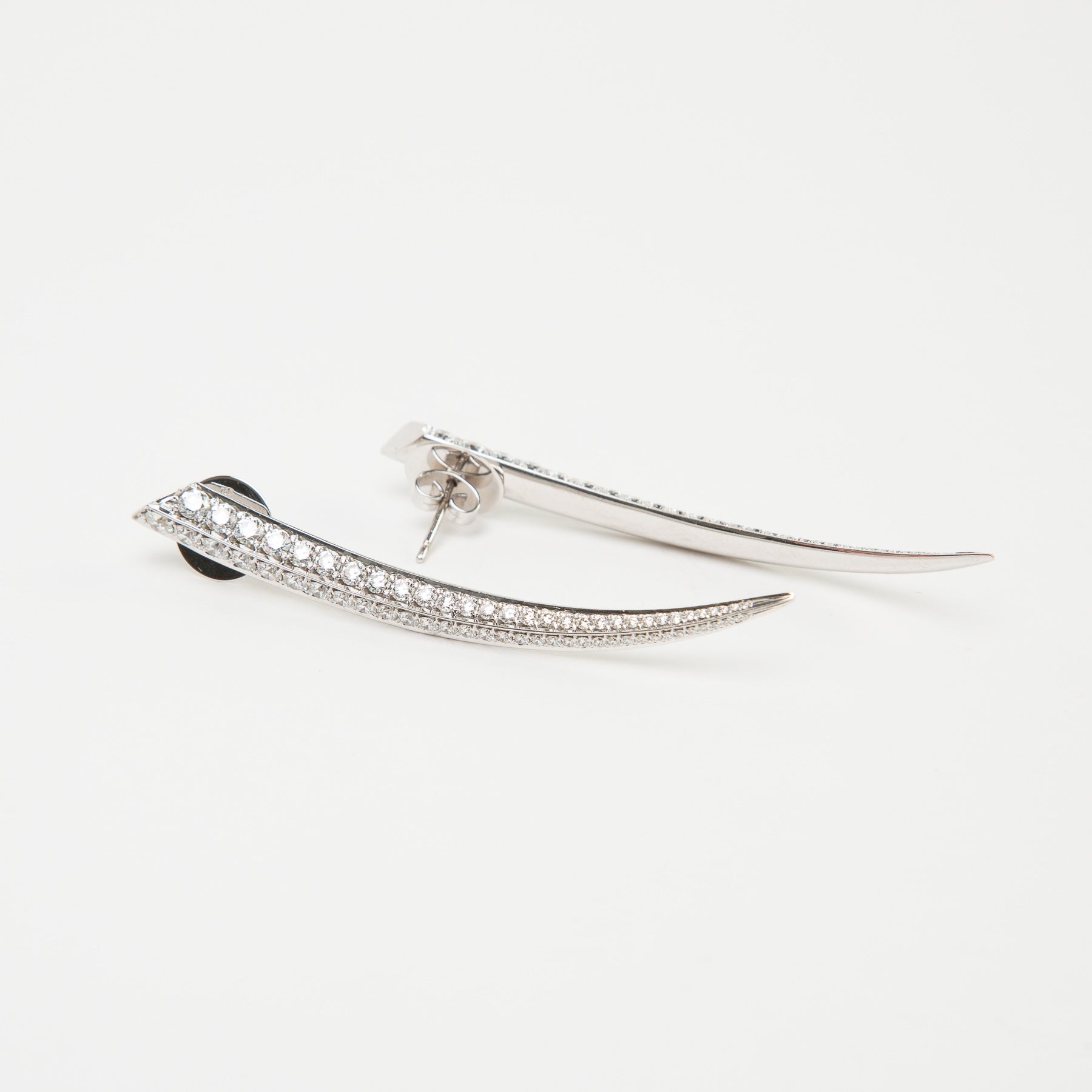 SHAUN LEANE | SMALL DIAMOND SABRE EARRINGS - MAXFIELD LA