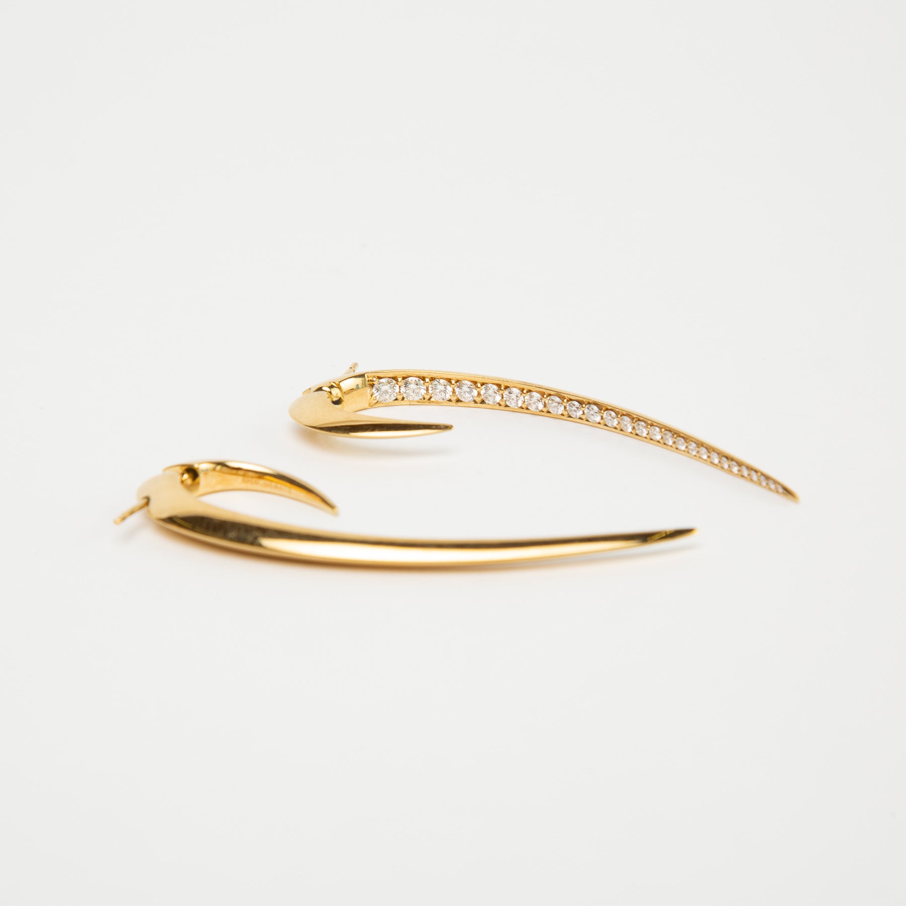 SHAUN LEANE | DIAMOND LONG HOOK EARRINGS