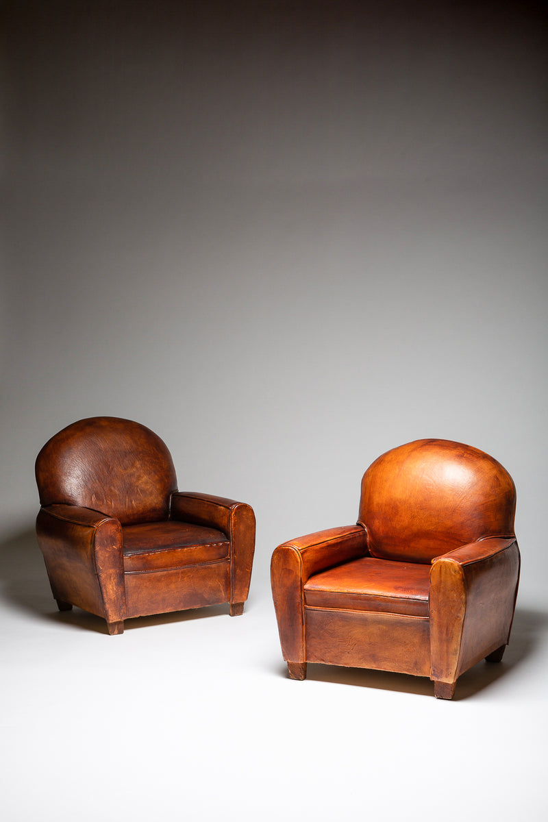 MAXFIELD PRIVATE COLLECTION | SET OF 2 CHILD LEATHER CHAIRS