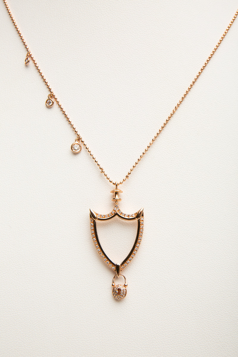 FIYA JEWELLERY | LARGE GLASS DIAMOND NECKLACE