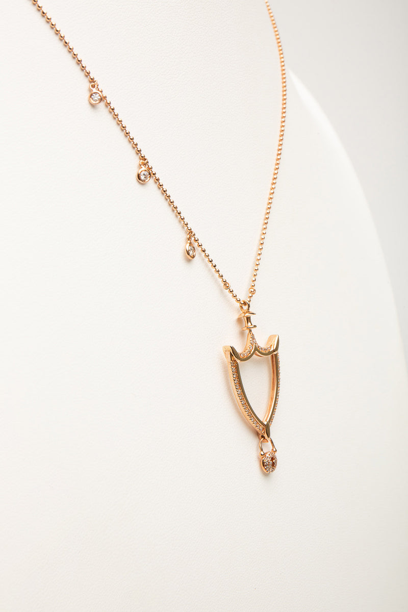FIYA JEWELLERY | LARGE GLASS DIAMOND NECKLACE