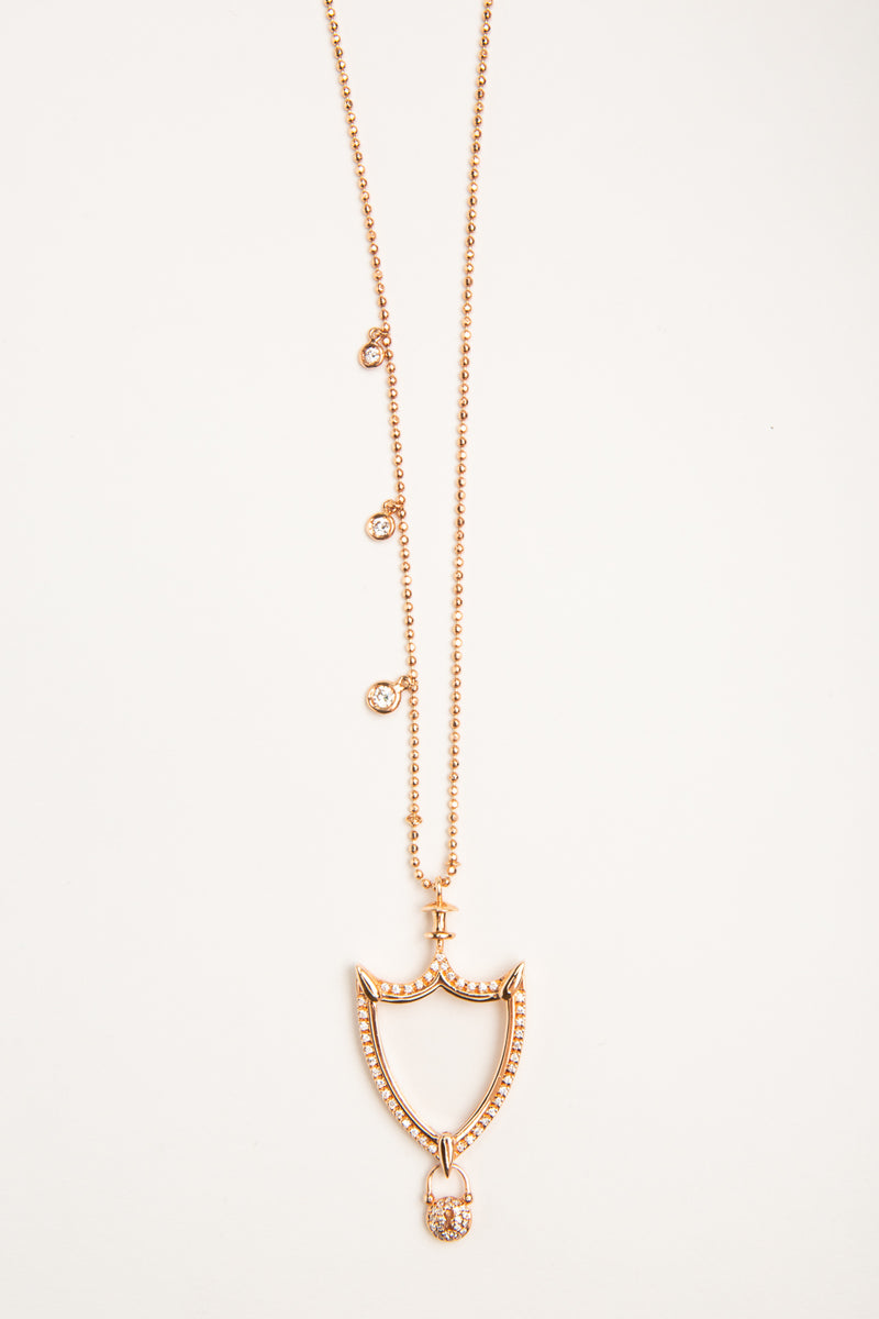 FIYA JEWELLERY | LARGE GLASS DIAMOND NECKLACE