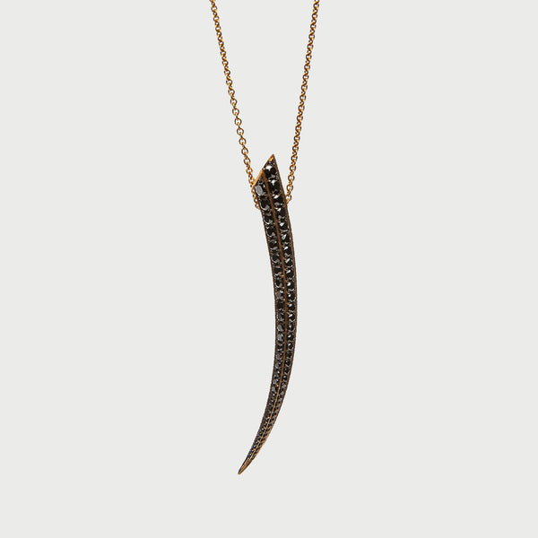 SHAUN LEANE | LARGE BLACK DIAMOND SABRE NECKLACE