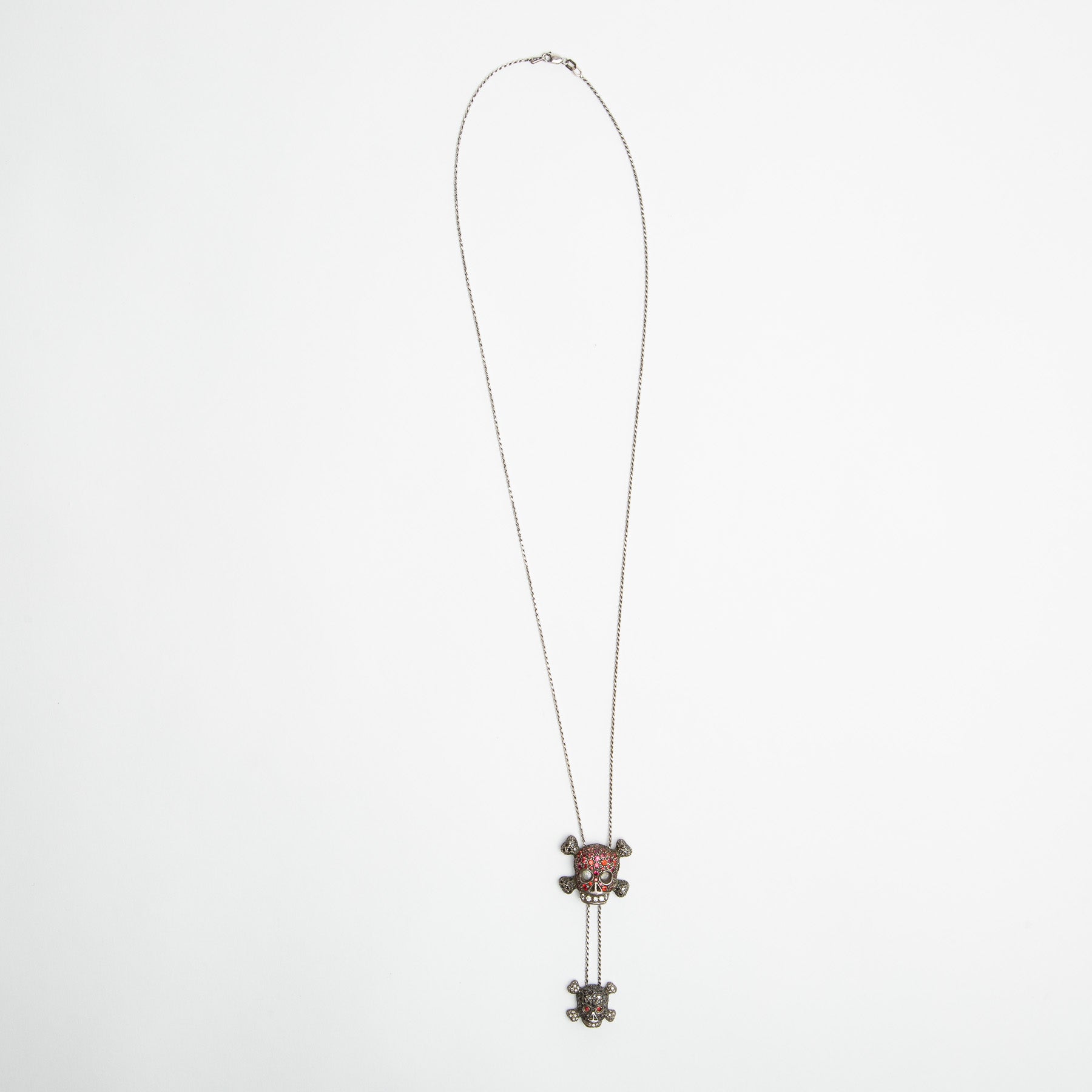 DELFINA DELETTREZ | DIAMOND SKULL LARIAT NECKLACE