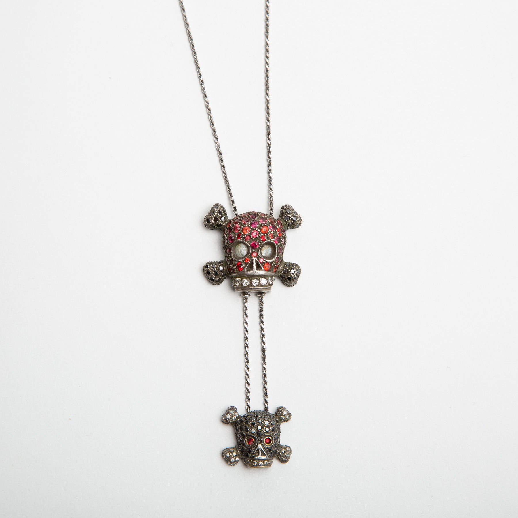 DELFINA DELETTREZ | DIAMOND SKULL LARIAT NECKLACE - MAXFIELD LA