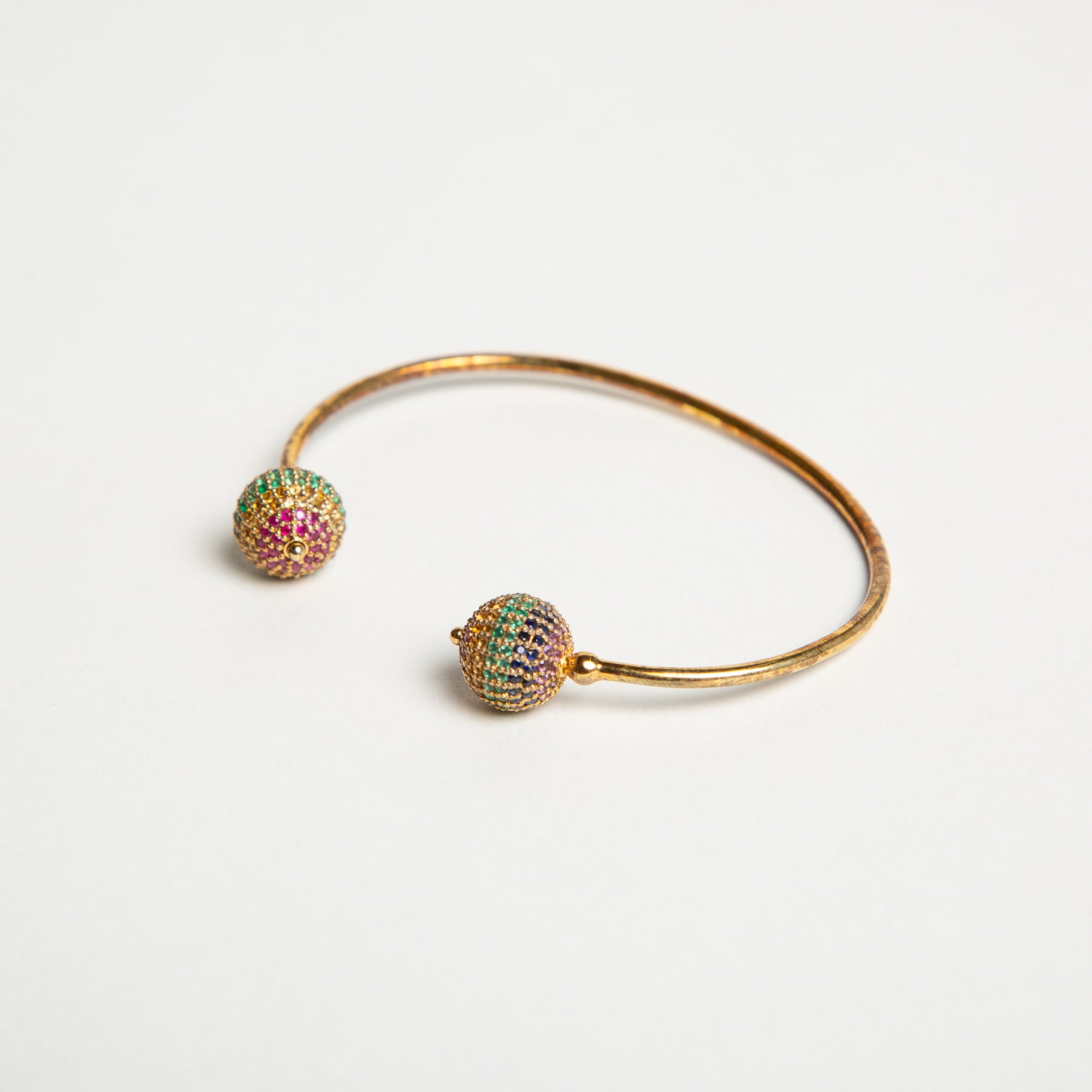 JADE JAGGER | RAINBOW DISCO BALL BANGLE BRACELET - MAXFIELD LA