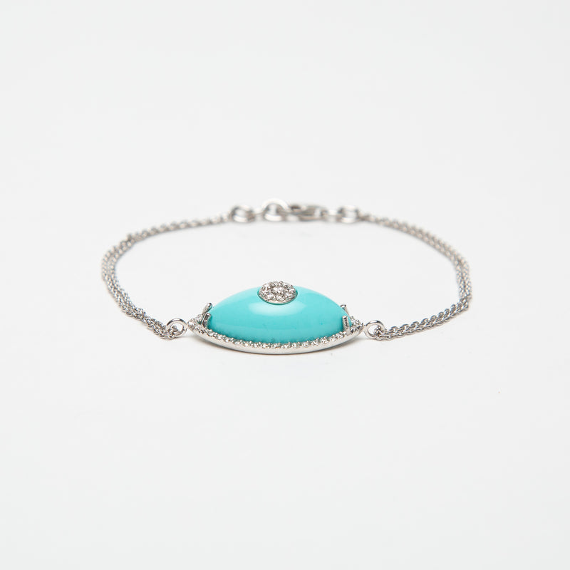 FIYA JEWELLERY | TURQUOISE EVIL EYE BRACELET