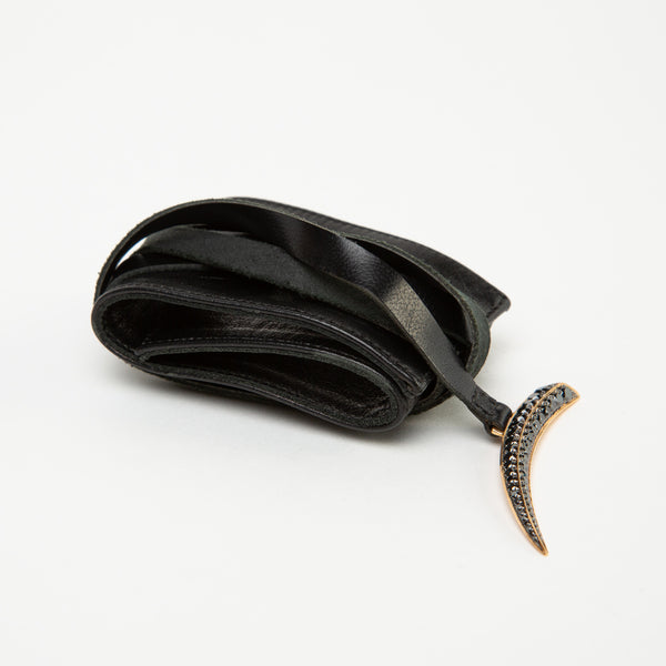 SHAUN LEANE | SABRE PENDANT LEATHER BRACELET