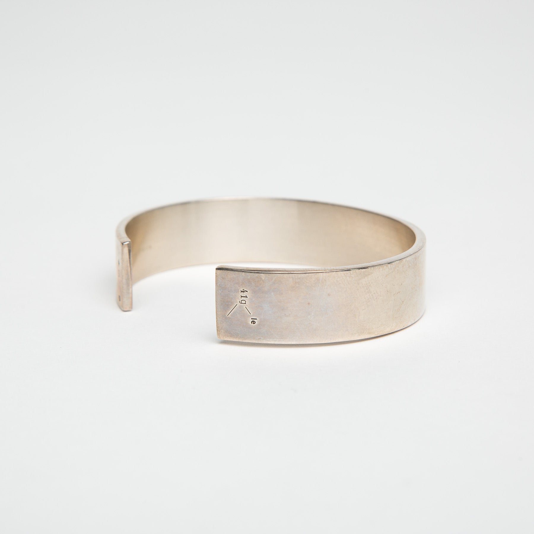 LE GRAMME | 41G POLISHED SILVER RIBBON CUFF BRACELET - MAXFIELD LA