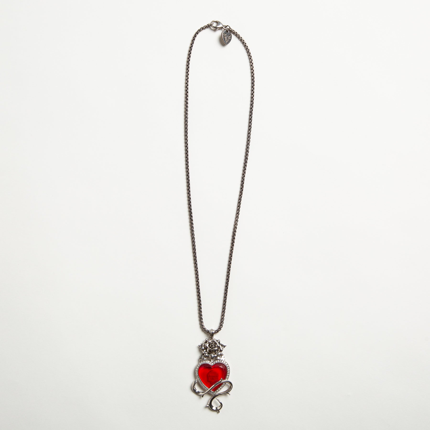 STEPHEN WEBSTER | GARNET DIAMOND HEART PENDANT - MAXFIELD LA