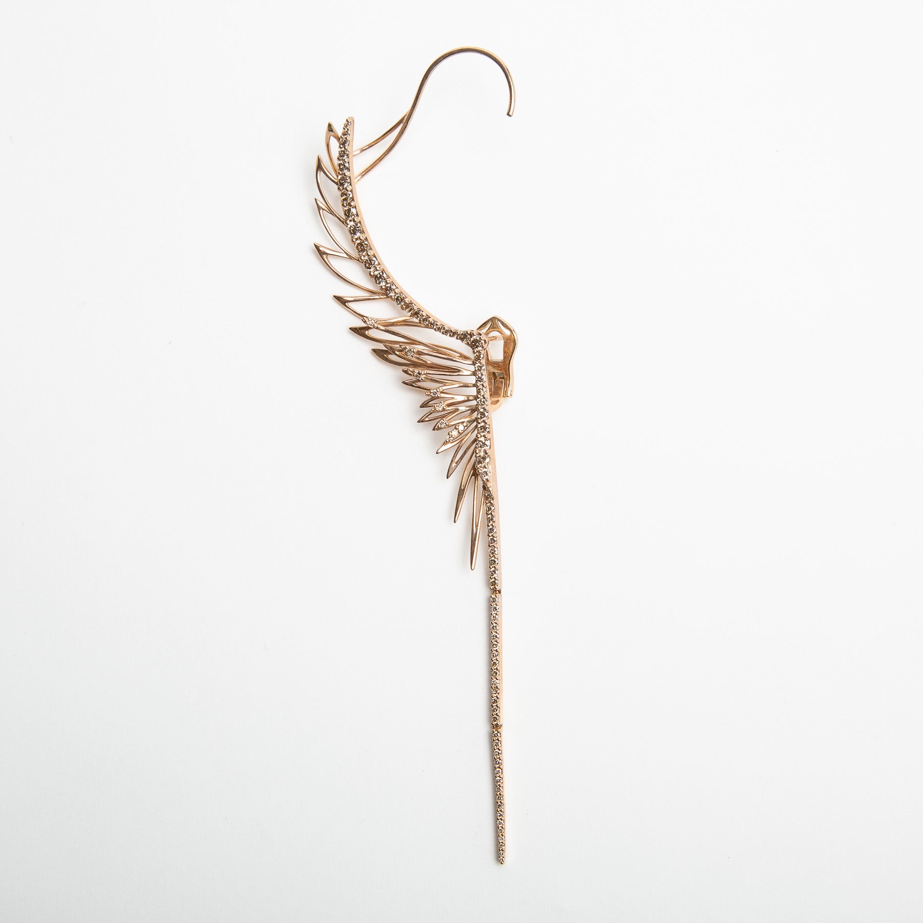 CRISTINA ORTIZ | BROWN DIAMOND WINGED EARRINGS - MAXFIELD LA