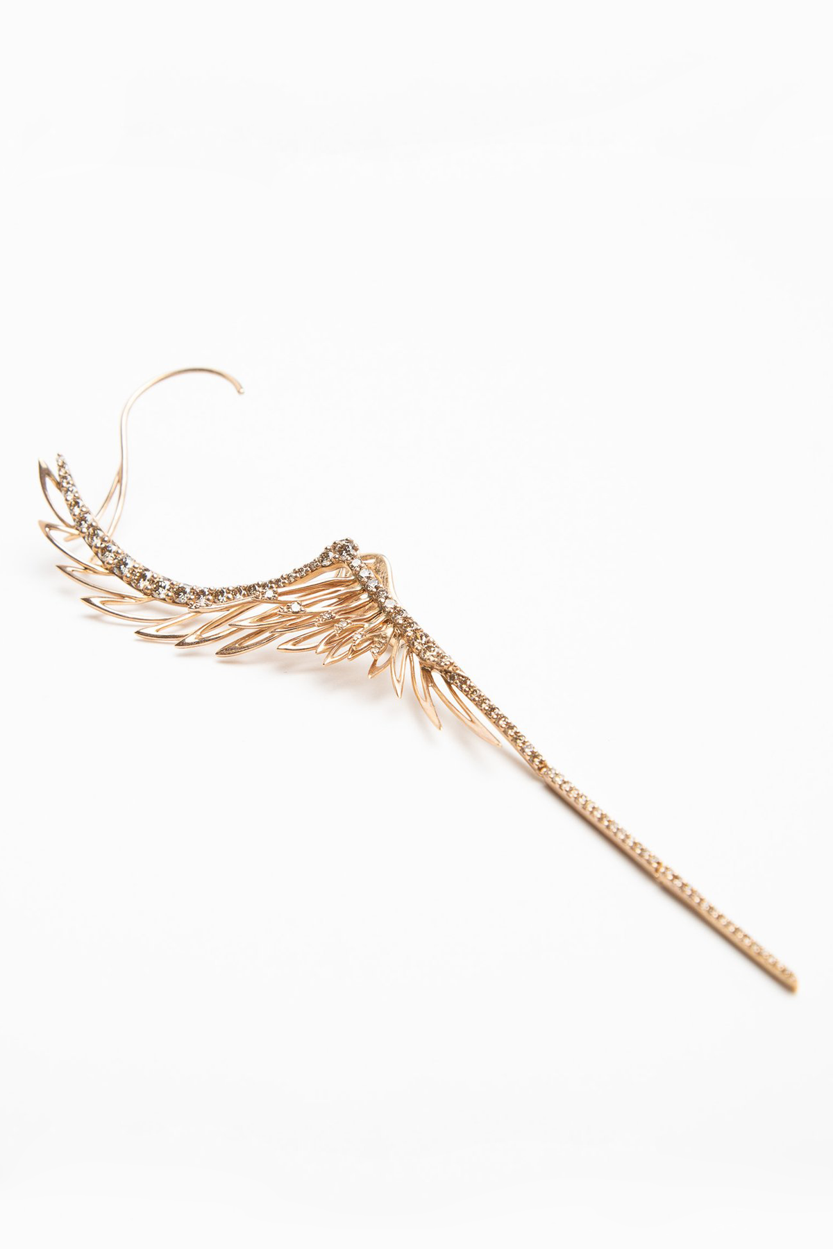 CRISTINA ORTIZ | BROWN DIAMOND WINGED EARRINGS - MAXFIELD LA