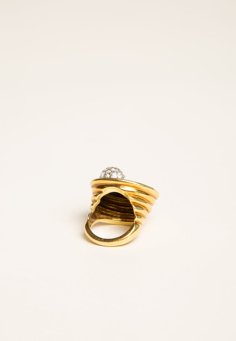 MAXFIELD PRIVATE COLLECTION | 70'S MODERNIST ONYX RING