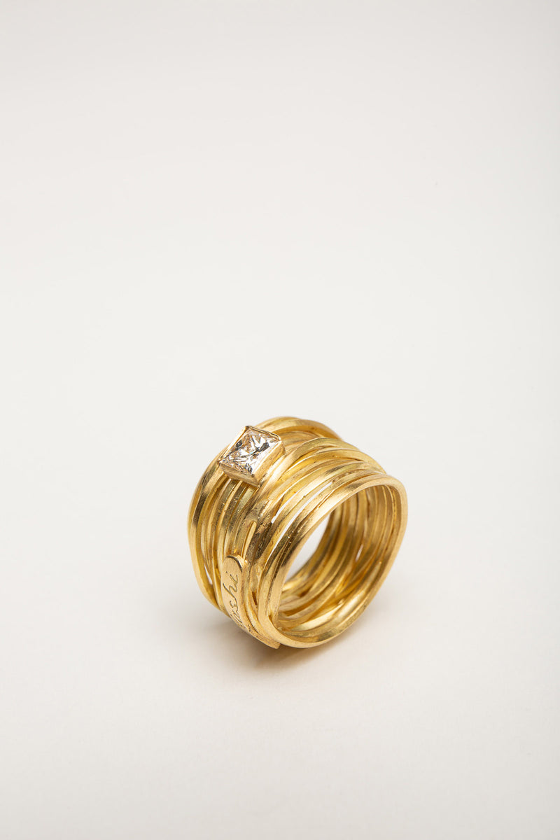 BOAZ KASHI | 18K GOLD STACKED WIRE RING