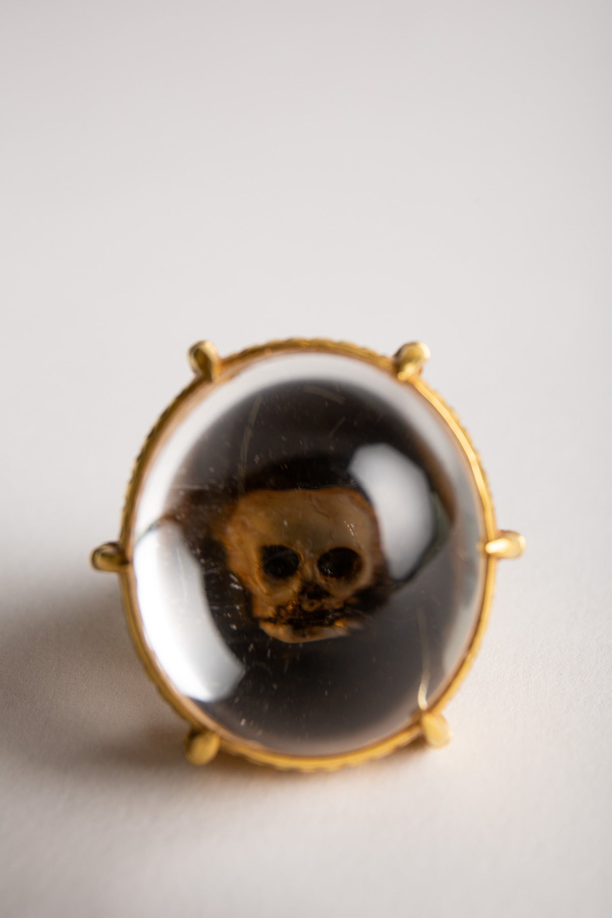 CODOGNATO | 1950'S OVAL CRYSTAL SKULL RING