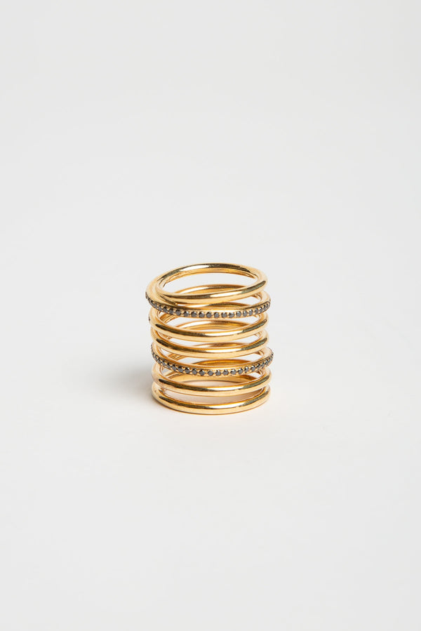 JOANNE FISKE | BLACK DIAMOND SPIRAL RING
