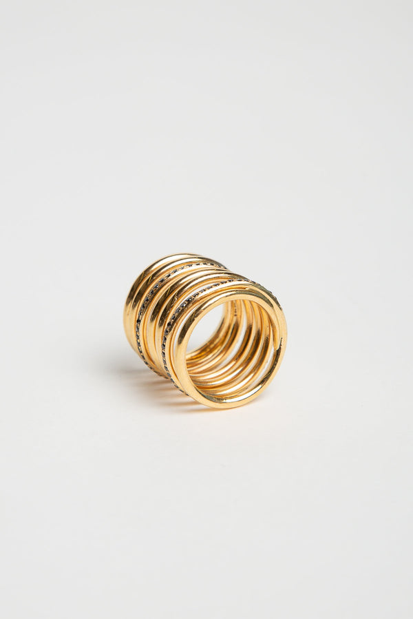 JOANNE FISKE | BLACK DIAMOND SPIRAL RING