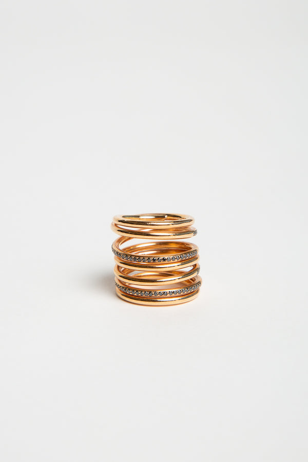JOANNE FISKE | BLACK DIAMOND SPIRAL RING