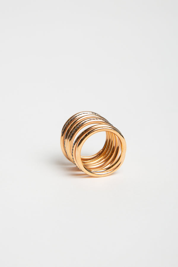 JOANNE FISKE | BLACK DIAMOND SPIRAL RING